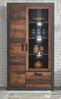Vitrine Ward in Used Wood Shabby und Matera grau 65 x 201 cm Bild 2