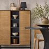 SoBuy HFSB04-SCH Sideboard, MDF, Papierfurnier, Helle Eiche, 84 x 132 x 40 cm Bild 4
