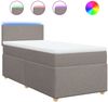 vidaXL Boxspringbett mit Matratze Taupe 90x200 cm Stoff 3288860 Bild 2