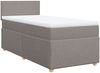 vidaXL Boxspringbett mit Matratze Taupe 90x200 cm Stoff 3288860 Bild 3