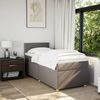 vidaXL Boxspringbett mit Matratze Taupe 90x200 cm Stoff 3288860 Bild 4
