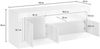 Dmora Fernsehschrank Iole, TV-Ständer für das Wohnzimmer, Niedriges Sideboard, TV-Ständer, Made in Italy, 138x42 h56 cm, Schiefer und Zement Bild 3