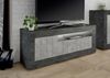 Dmora Fernsehschrank Iole, TV-Ständer für das Wohnzimmer, Niedriges Sideboard, TV-Ständer, Made in Italy, 138x42 h56 cm, Schiefer und Zement Bild 2