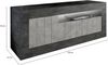 Dmora Fernsehschrank Iole, TV-Ständer für das Wohnzimmer, Niedriges Sideboard, TV-Ständer, Made in Italy, 138x42 h56 cm, Schiefer und Zement Bild 4
