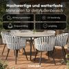 STEELSØN 'Tarian' Gartenstuhl im Rope Design, 6er-Set, hellgrau, Loungesessel bis 120 kg belastbar, inkl. Sitzkissen, wetterfest & höhenverstellbar Bild 5