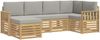 vidaXL Outdoor-Sofagarnitur 6 pcs Weiß und Hellgrau 3392106 Bild 2