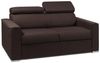 Schlafsofa 2-Sitzer Stoff VIZIR - Braun - Liegefläche: 120 cm - Matratzenhöhe: 18 cm mit Memory Schaum Bild 4