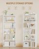 Bücherregal, 6-stöckiges bücherregal Holz, Buch Regal, Hölzernes Standregal für Schlafzimmer, Wohnzimmer und Arbeitszimmer 24 x 60 x 153 cm weiß Bild 4