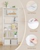 Bücherregal, 6-stöckiges bücherregal Holz, Buch Regal, Hölzernes Standregal für Schlafzimmer, Wohnzimmer und Arbeitszimmer 24 x 60 x 153 cm weiß Bild 5