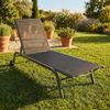 VCM Sonnenliege Sonlas 920273 Schwarz L. 192 x H. 32 x B. 58 cm Bild 5