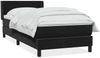 vidaXL Boxspringbett mit Matratze Schwarz 80x220 cm Samt 3318305 Bild 2