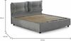 Dmora Artrax Doppelbett, Bettkasten mit Stoffbezug, 100 % Made in Italy, Öffnung vorne, geeignet für Matratzen 160 x 200 cm, Grau Bild 3