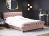 Polsterbett Samtstoff rosa 180x200 cm AVALLON Bild 3