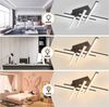ZMH LED-Deckenleuchte, moderne Wohnzimmerlampe, 50 cm, schwarze Lampe mit Fernbedienung, 36 W, Kristalllampe für Schlafzimmer, Küche, Flur, Esszimmer Bild 3