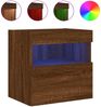 vidaXL TV-Wandschrank mit LED-Leuchten Braun Eichen-Optik 40x30x40 cm 837181 Bild 2