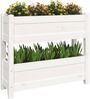vidaXL Pflanzkübel Weiß 77x25x66 cm Massivholz Kiefer 823942 Bild 4