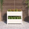 vidaXL Pflanzkübel Weiß 77x25x66 cm Massivholz Kiefer 823942 Bild 3