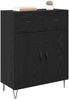 vidaXL Sideboard Schwarz Eichen-Optik 69,5 x 34 x 90 cm Holzwerkstoff 882274 Bild 3
