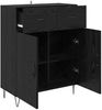 vidaXL Sideboard Schwarz Eichen-Optik 69,5 x 34 x 90 cm Holzwerkstoff 882274 Bild 5
