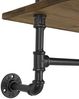 Regal Wandregal Industriestil 2 Ebenen Holz Rohr Handtuchhalter 60 cm Büro Bild 4