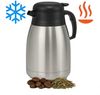 Koopman Isolierkanne Thermoskanne Kaffeekanne Teekanne 1,5L Edelstahl, (Stück, 1-St, Packung), Auslaufsicher, Pflegeleicht, Druckverschluss, bis 6h warm / kalt Bild 1