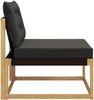 vidaXL Outdoor Mittelsofa mit Kissen Weiß 79 x 83 x 73 cm Stahl 901639 Bild 5