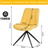 HOMAVO 6er Set 'YZ4' Esszimmerstuhl mit Drehfunktion, 360° drehbar, Stoff gelb, 53 x 62 x 85,5 cm Bild 3