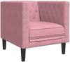 vidaXL 3-tlg. Chesterfield-Sofa-Set mit Nackenrollen Rosa Samt 3209284 Bild 5