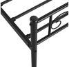 Yaheetech Metallbett mit Kopf- und Fußteil & Lattenrost, Schwarz, 90x190 cm Bild 3