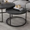Couchtisch-Set Montreal Schwarz 77 x 40 cm 2 Teile Vicco Bild 5