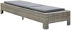 Sonnenliege, Gartenliege mit Auflage Grau Poly Rattan Bild 3