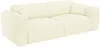 Vente-unique - POGNI Sofa SamtStoff Weiß - B 97 cm x H 73 cm x L 240 cm Bild 4