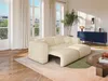 Vente-unique - POGNI Sofa SamtStoff Weiß - B 97 cm x H 73 cm x L 240 cm Bild 2