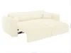 Vente-unique - POGNI Sofa SamtStoff Weiß - B 97 cm x H 73 cm x L 240 cm Bild 5