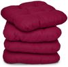 4er Set Beautissu Lisa Stuhlkissen 40 x 40 x 8 cm Rot Bild 2