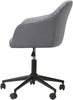 Beliani 'Venice' Bürostuhl, höhenverstellbar, Samtstoff, 64 x 89 x 64 cm, Grau Bild 5