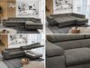 Mks Möbel 'Peter L-form' Ecksofa mit Bettfunktion, Bettkasten & einstellbaren Kopfstützen, Dunkelgrau, Velours, rechts Bild 2