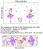 Montegoni Wandsticker Ballett Mädchen & Schmetterlinge Prinzessin Schwan (Künstlerische Wanddeko für Kinderzimmer, Mädchenzimmer Wandtattoo), selbstklebend Bild 2