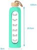 Intirilife Trinkflasche, Motivations Wasser Trinkflasche aus Glas mit Zeitmarkierung bis 900 ml Bild 2