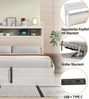BlingBin Polsterbett Hydraulisches Funktionsbett Jugendbett Stauraumbett mit USB-Anschluss (Bettrahmen mit Gepolstertem Kopfteil, Retro-Holz- und Metalldesign, Versteckte Stauraumschicht, 1-tlg, 90 x 200cm, Ohne Matratze, Gewichtskapazität: 200KG), Mod... Bild 2