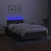 Boxspringbett mit Matratze & LED Stoff Dunkelgrau 120x200 cm, Härtegrad: H2 [3133302] Bild 4