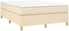 vidaXL Polsterbett, Stoff, Creme, 140x190 cm, Natur, mit Lattenrost Bild 3