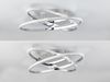 LED Deckenleuchte LANE dimmbar, Kristall Ringe oval schwenkbar Chrom, Ø 58cm Bild 5