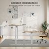 JUMMICO Schreibtisch elektrisch höhenverstellbar mit USB-Ladeanschluss, Beige, 120x60 cm Bild 5