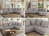 CALENO L-Form Ecksofa 317x225 cm, Massivholz-Rahmen & Wellenfedern, Sitzhöhe 51 cm, modernes Polstersofa rückenecht bezogen & freistehend - Hellgrau Cord - Rechts Seite Bild 2