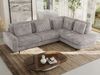 CALENO L-Form Ecksofa 317x225 cm, Massivholz-Rahmen & Wellenfedern, Sitzhöhe 51 cm, modernes Polstersofa rückenecht bezogen & freistehend - Hellgrau Cord - Rechts Seite Bild 4