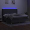 vidaXL Boxspringbett mit Matratze & LED Dunkelgrau 180x200 cm Stoff 3139054 Bild 3