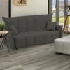 Dmora 3-Sitzer Schlafsofa Ardis, Sofa mit Trolley-Öffnung aus gepolstertem Stoff, Standardarmlehnen, 100 % Made in Italy, 190 x 90 x 85 cm, Grau Bild 2
