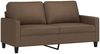 vidaXL 2-tlg. Sofagarnitur mit Kissen Braun Stoff 3201447 Bild 3