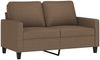 vidaXL 2-tlg. Sofagarnitur mit Kissen Braun Stoff 3201447 Bild 4